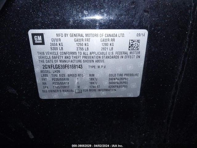 Chevrolet Equinox 2lt 2015 2GNFLGE39F6168143 Image 9