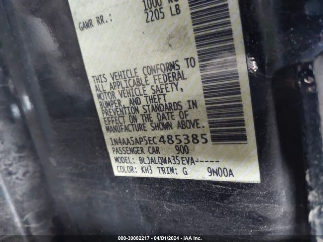 1N4AA5AP5EC485385 Nissan Maxima 3.5 S/3.5 Sv