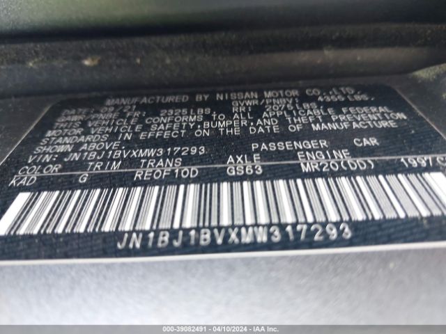 JN1BJ1BVXMW317293 Nissan Rogue Sport Sv Fwd Xtronic Cvt