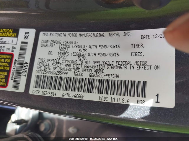 Toyota Tacoma Sr V6 2021 5TFCZ5AN0MX255299 Image 9
