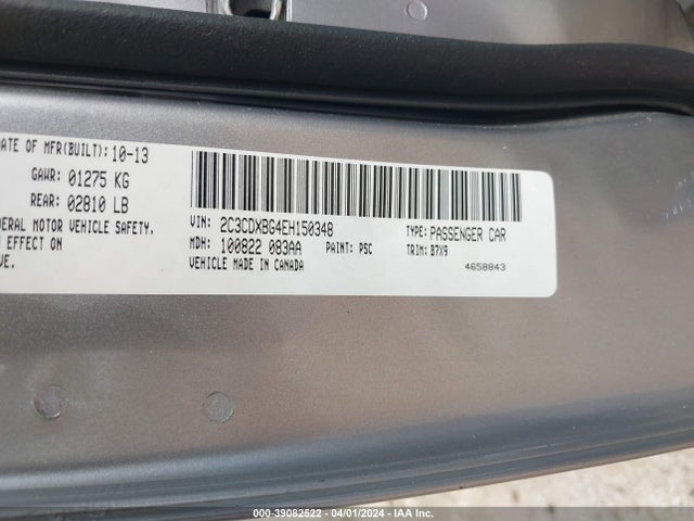 Dodge Charger Se 2014 2C3CDXBG4EH150348 Image 9