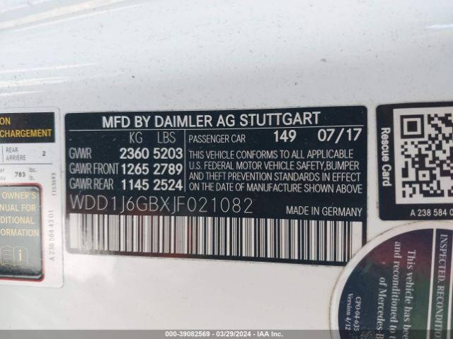 WDD1J6GBXJF021082 Mercedes-Benz E 400 4matic