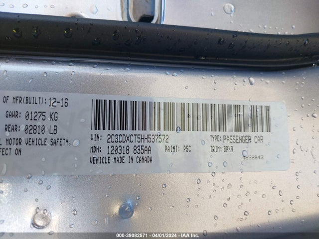 Dodge Charger R/t Rwd 2017 2C3CDXCT5HH537572 Image 9