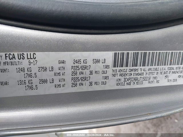 Dodge JOURNEY SE 2018 3C4PDCAB0JT152210 Image 9