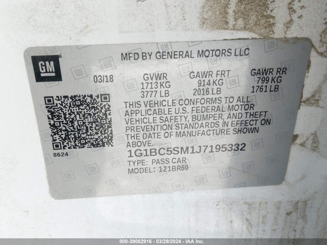 Chevrolet Cruze Ls Auto 2018 1G1BC5SM1J7195332 Image 9