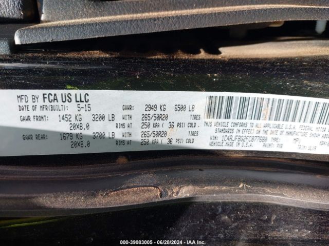 1C4RJFBG2FC877680 Jeep Grand Cherokee Limited