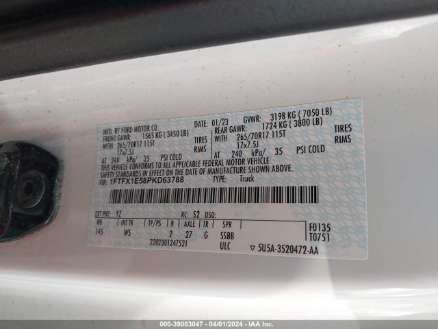 Ford F-150 Xl 2023 1FTFX1E58PKD63788 Image 9