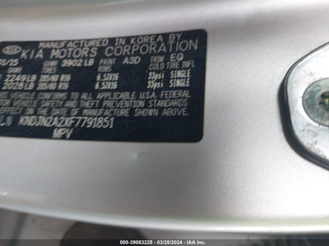 KIA Soul 2015 KNDJN2A2XF7791851 Image 9