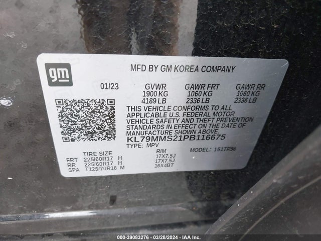 Chevrolet Trailblazer Fwd Ls 2023 KL79MMS21PB116675 Image 9