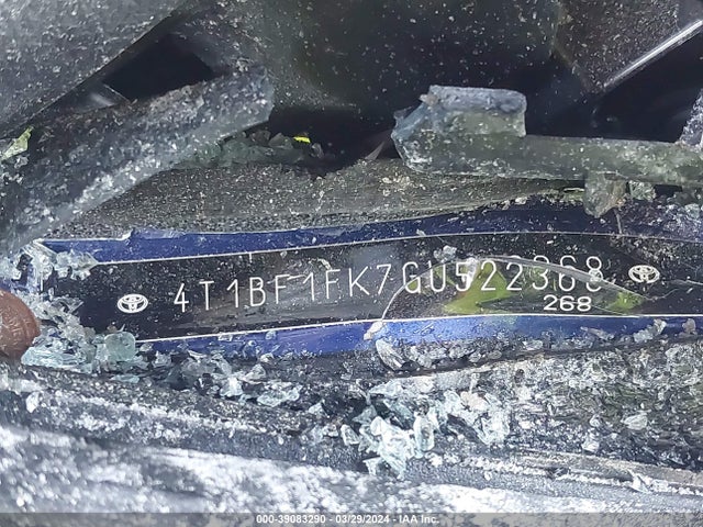 Toyota CAMRY SE 2016 4T1BF1FK7GU522368 Image 9