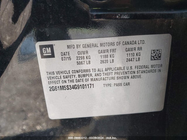2G61M5S34G9101171 Cadillac Xts Luxury Collection