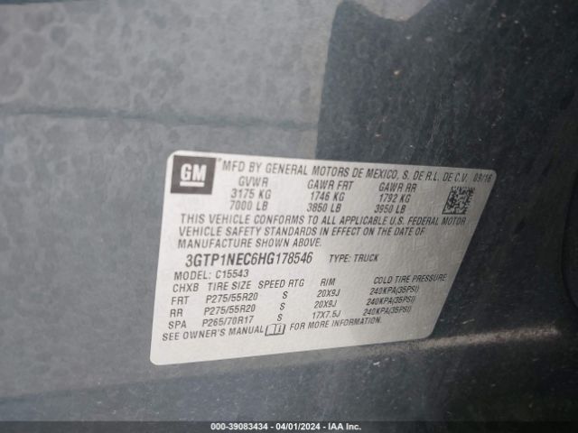 3GTP1NEC6HG178546 GMC Sierra 1500 Slt
