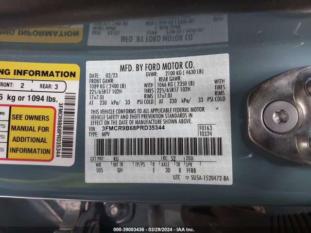 Ford Bronco Sport Big Bend 2023 3FMCR9B68PRD35344 Image 9