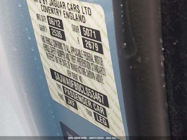 2012 JAGUAR XF SAJWA0FB0CLS53467 Photo 8