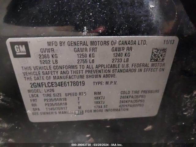 Chevrolet Equinox 2lt 2014 2GNFLCE34E6178019 Image 9