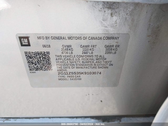 Chevrolet IMPALA LT 2019 2G11Z5S35K9103074 Image 9
