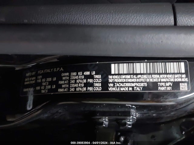 ZACNJDBB0MPN33875 Jeep Renegade 80th Anniversary 4x4