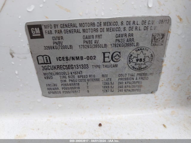 Chevrolet Silverado 1500 1lt/2lt 2014 3GCUKREC5EG131303 Image 9