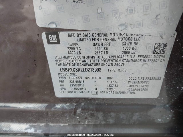 Buick Envision Fwd Essence 2020 LRBFXCSA2LD213993 Image 9