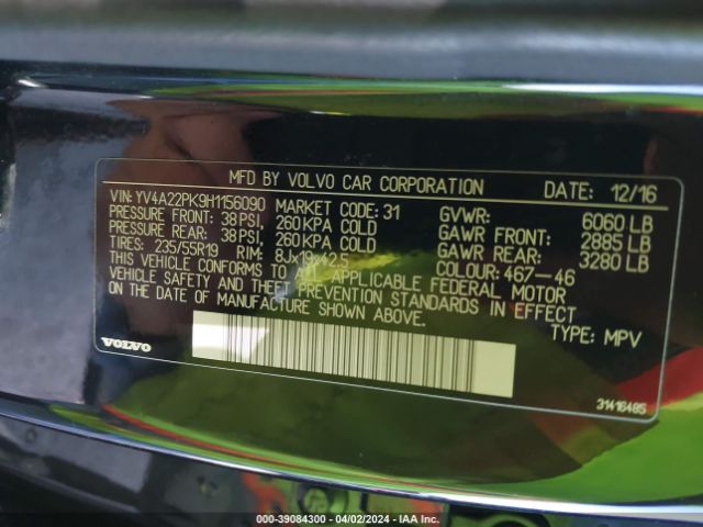 YV4A22PK9H1156090 Volvo Xc90 T6 Momentum