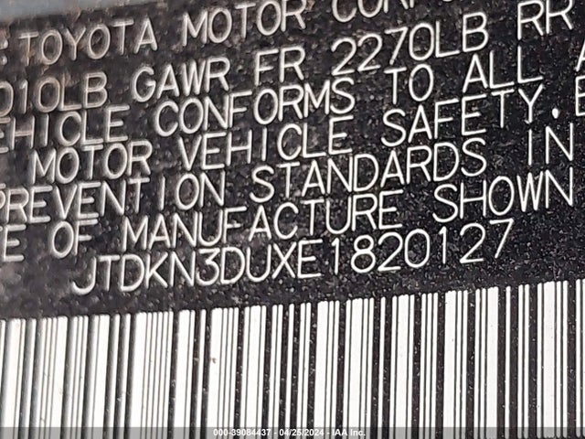 Toyota Prius 2014 JTDKN3DUXE1820127 Image 9