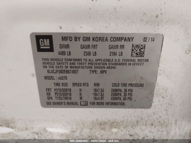 KL4CJFSB2EB674927 Buick Encore Convenience