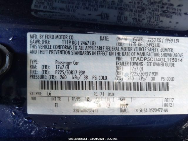 1FADP5CU4GL115014 Ford C-max Energi Sel