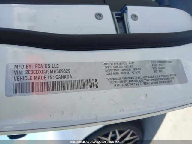 2C3CDXGJ9MH569329 Dodge Charger Scat Pack Widebody Rwd