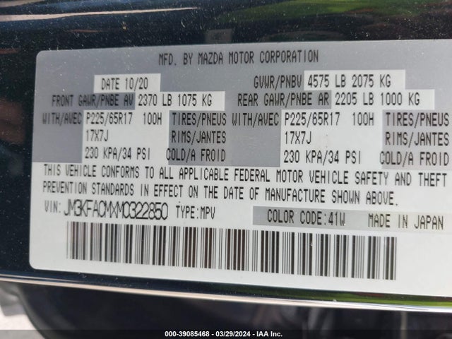 Mazda Cx-5 Touring 2021 JM3KFACMXM0322850 Image 9