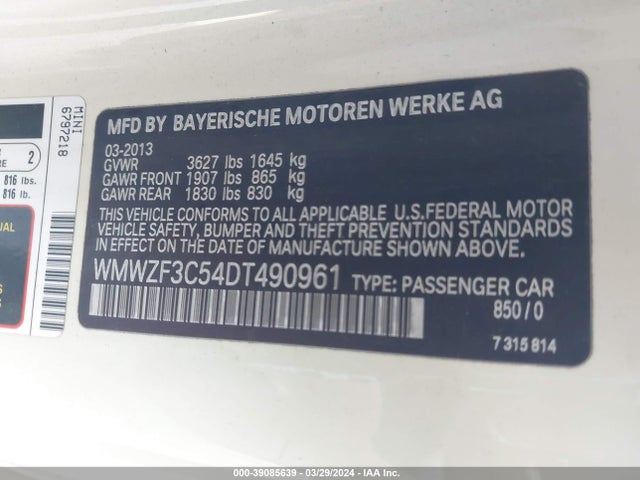 2013 MINI CLUBMAN WMWZF3C54DT490961 Photo 8