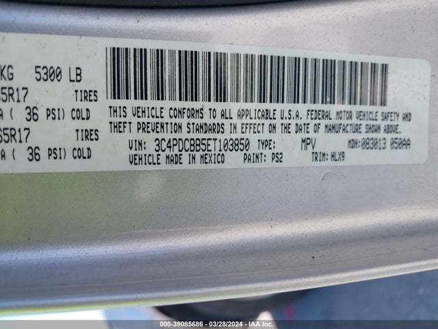 Dodge Journey Sxt 2014 3C4PDCBB5ET103850 Image 9