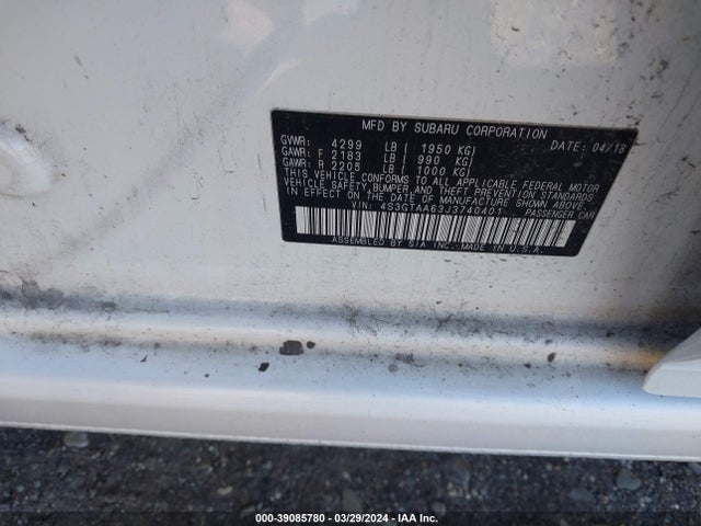 4S3GTAA63J3740401 Subaru Impreza 2.0i