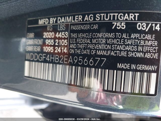 WDDGF4HB2EA956677 Mercedes-Benz C 250 Luxury/sport