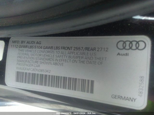 2013 AUDI A6 WAUGFAFC8DN085342 Photo 8