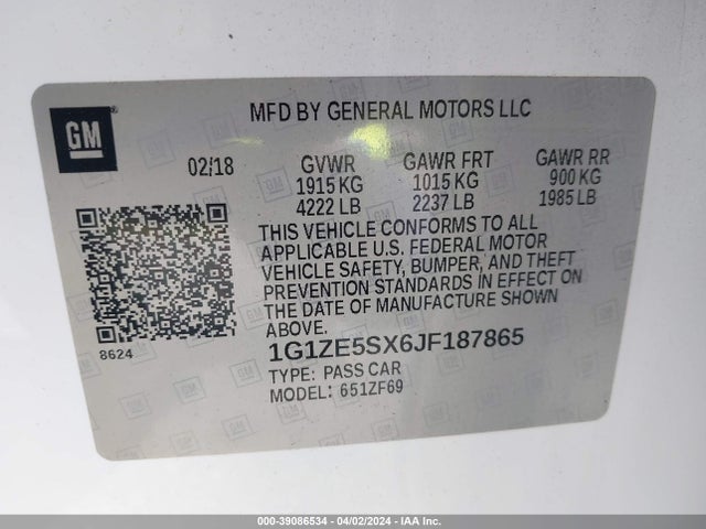 Chevrolet Malibu Premier 2018 1G1ZE5SX6JF187865 Image 9