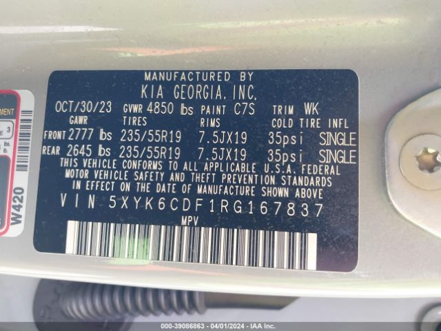 5XYK6CDF1RG167837 KIA Sportage X-line