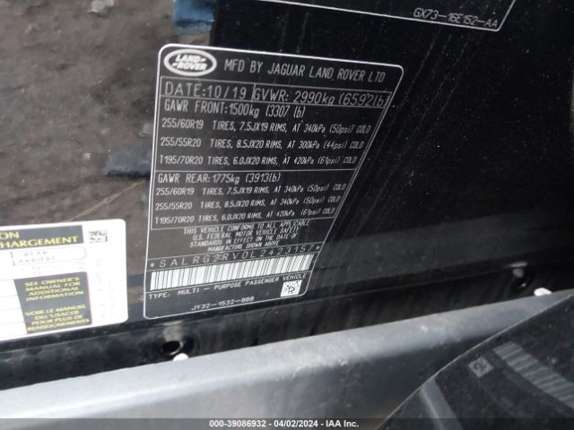 SALRG2RV0L2423157 Land Rover Discovery Se