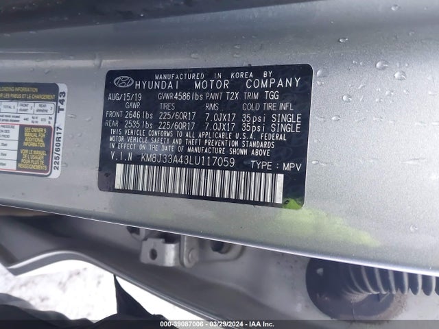 Hyundai Tucson Value 2020 KM8J33A43LU117059 Image 9