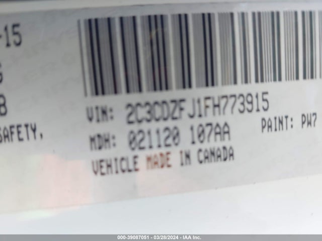 Dodge Challenger R/t Scat Pack 2015 2C3CDZFJ1FH773915 Image 9