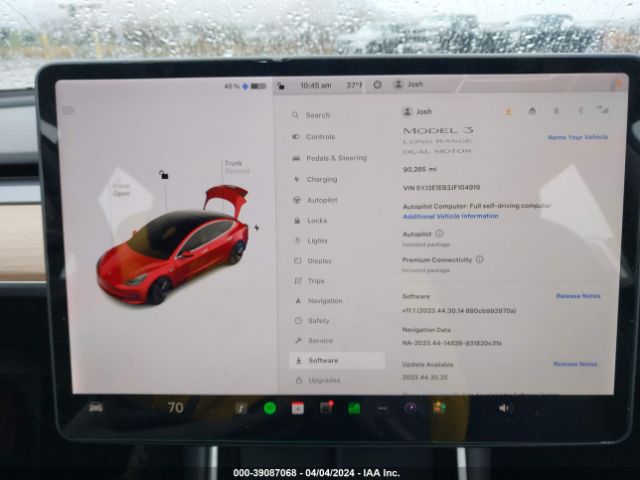 5YJ3E1EB3JF104919 Tesla Model 3 Long Range/performance