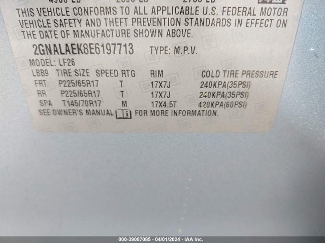 Chevrolet EQUINOX LS 2014 2GNALAEK8E6197713 Image 9
