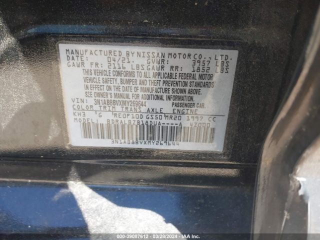 3N1AB8BVXMY269644 Nissan Sentra S Xtronic Cvt