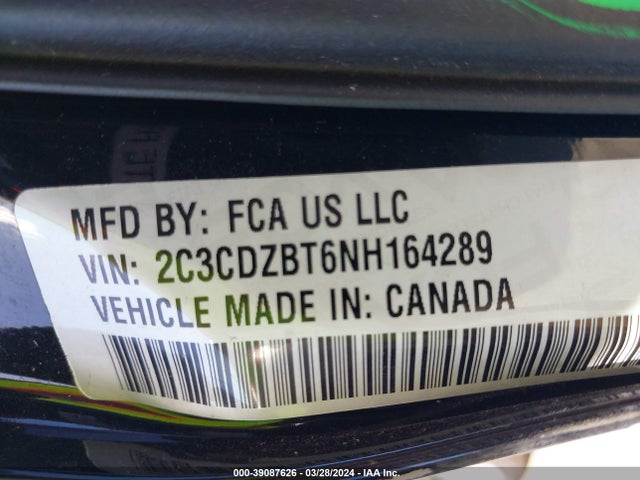 Dodge Challenger R/t 2022 2C3CDZBT6NH164289 Image 9