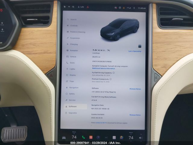 5YJXCBE26LF219692 Tesla Model X Long Range Dual Motor All-wheel Drive/long Range Plus Dual Motor All-wheel Drive