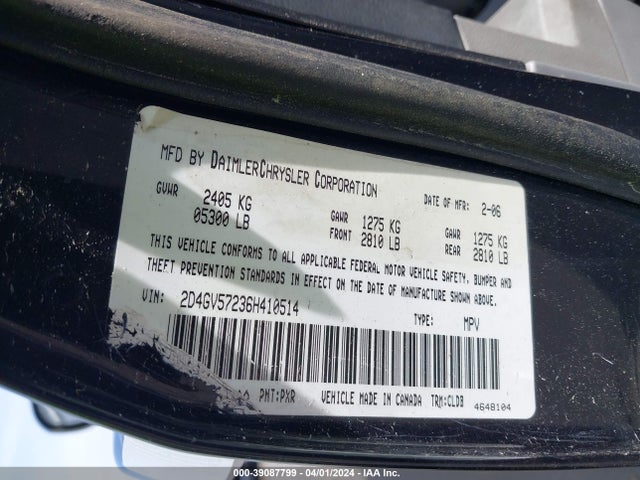 Продаж на аукціоні авто 2006 Dodge Magnum Rt, vin: 2D4GV57236H410514, номер лоту: 39087799
