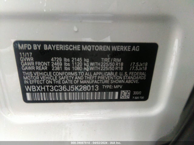 BMW X1 Xdrive28i 2018 WBXHT3C36J5K28013 Image 9