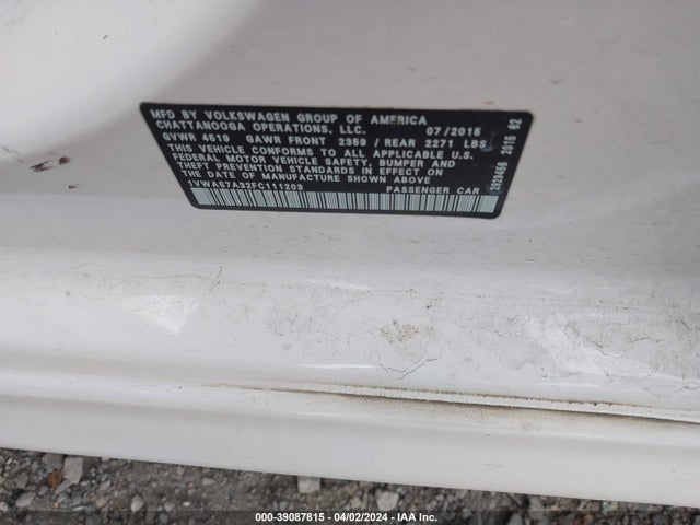 1VWAS7A32FC111203 Volkswagen Passat 1.8t Limited Edition