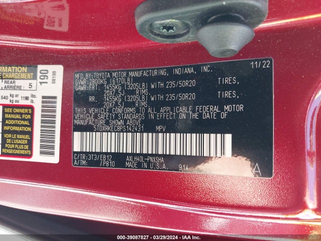 Toyota Sienna Xse 2023 5TDXRKEC8PS142431 Image 9