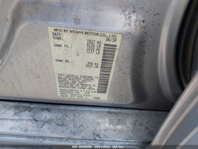 Nissan Altima 2.5 Sv 2018 1N4AL3AP0JC271218 Image 9