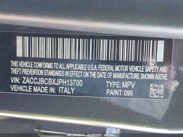 ZACCJBCBXJPH13700 Jeep Renegade Trailhawk 4x4